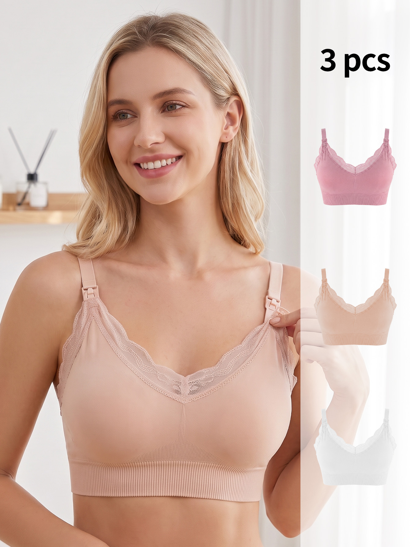 Nursing Bra Sleep - 3 штуки бюстгальтеров для кормящих мам,
